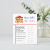 Waterverf Bessenpannenkoek Blauw Gingham Baby Show (Staand voorkant)