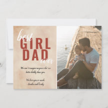 Waterverf Beste Meisje Vaderdag Fotokaart