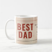 Waterverf Beste Pap Bericht Vader`s Day Foto Koffiemok (Links)