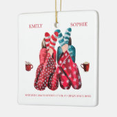 Waterverf beste vrienden één foto match mijn gek keramisch ornament (Links)