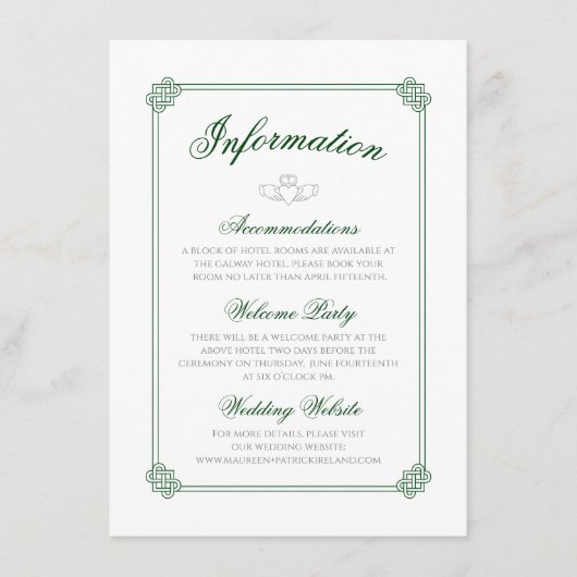 Waterverf bestemming: Ierland - Informatie Informatiekaartje (Voorkant)