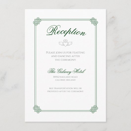 Waterverf Bestemming: Ierland Receptie Informatiekaartje (Voorkant)