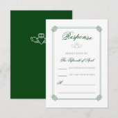 Waterverf bestemming: Ierland RSVP Informatiekaartje (Voorkant / Achterkant)