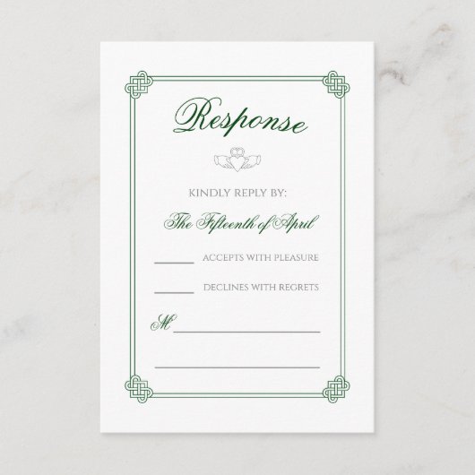 Waterverf bestemming: Ierland RSVP Informatiekaartje (Voorkant)