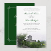 Waterverf bestemming: Ireland Wedding Kaart (Voorkant / Achterkant)