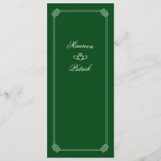 Waterverf bestemming: Menu Ierland (Achterkant)