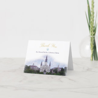 Waterverf bestemming: New Orleans Bedankkaart