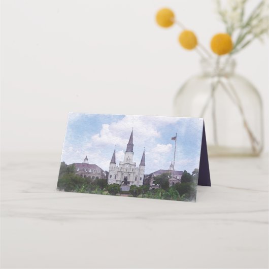 Waterverf bestemming: New Orleans Plaatskaartje (Achterkant)