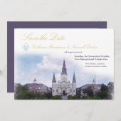 Waterverf bestemming: New Orleans Save The Date (Voorkant / Achterkant)