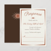 Waterverf bestemming: Romantic Desert RSVP Kaartje (Voorkant / Achterkant)