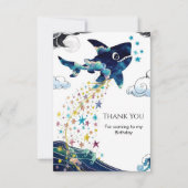 Waterverf Betoverde Deepsea Shark Verjaardag Bedankkaart (Voorkant)