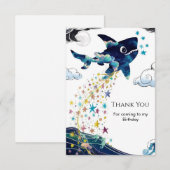 Waterverf Betoverde Deepsea Shark Verjaardag Bedankkaart (Voorkant / Achterkant)