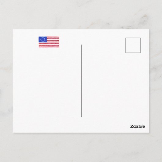 Waterverf Betsy Ross Flag Briefkaart (Achterkant)