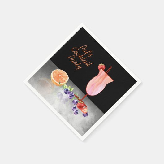 Waterverf Bevroren cocktail Birthday Party Servet (Hoek)
