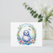 Waterverf Bewaar de afdichtingen Briefkaart (Staand voorkant)