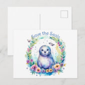 Waterverf Bewaar de afdichtingen Briefkaart (Voorkant / Achterkant)