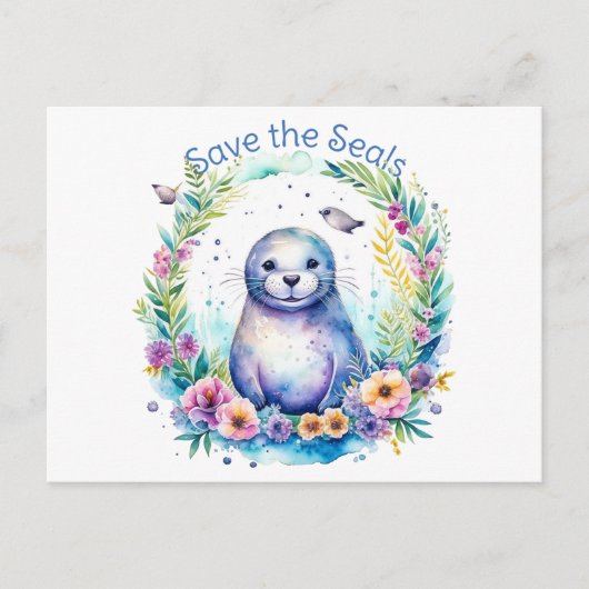 Waterverf Bewaar de afdichtingen Briefkaart (Voorkant)