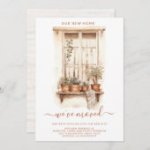 Waterverf Bewegende Vensterbank Potplanten Gezelli Aankondiging (Voorkant / Achterkant)