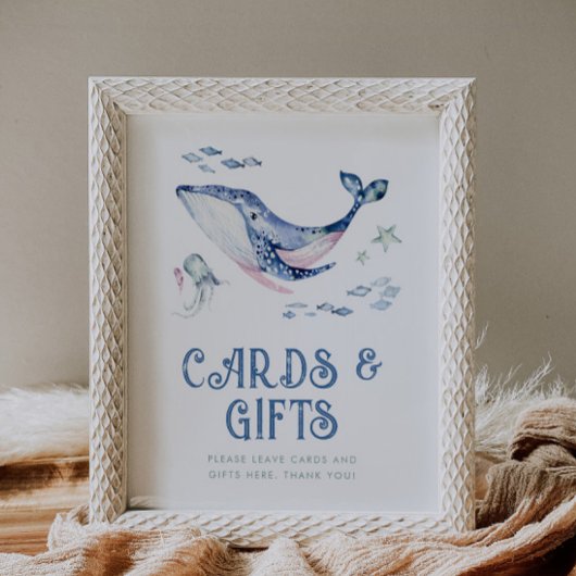 Waterverf bewerkbaar onder het Zee teken Poster