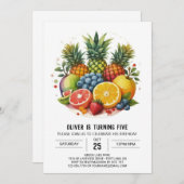 Waterverf bewerkbare Apple Fruits Verjaardag Kaart (Voorkant / Achterkant)