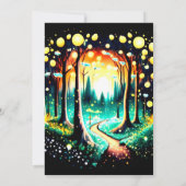 Waterverf bewerkbare vuurvliegjes Verjaardag Kaart (Achterkant)