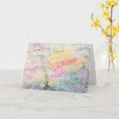 Waterverf bewolking en boot kaart (Gele Bloem)