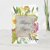 Waterverf biedt aangepaste Pasen Feestdagen Kaart (Voorkant)
