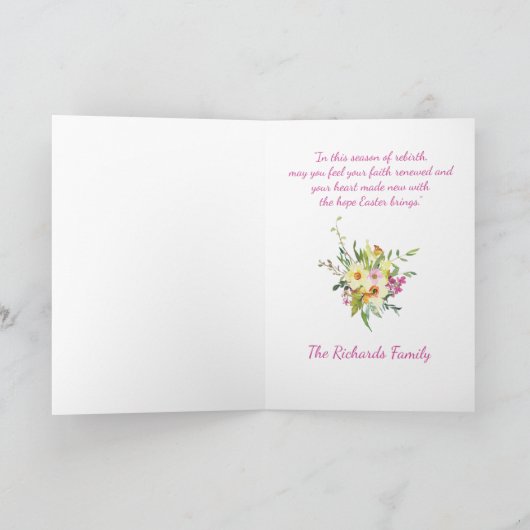 Waterverf biedt aangepaste Pasen Feestdagen Kaart (Binnen)