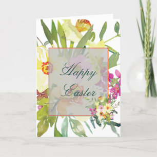 Waterverf biedt aangepaste Pasen Feestdagen Kaart