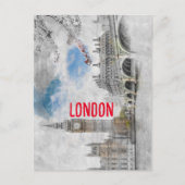 Waterverf Big Ben Londen Verenigd Koninkrijk Brief Briefkaart (Voorkant)