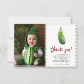 Waterverf Big Dill eerste verjaardagsfeestje Bedankkaart (Voorkant)