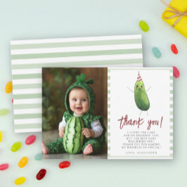 Waterverf Big Dill eerste verjaardagsfeestje Bedankkaart