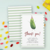 Waterverf Big Dill eerste verjaardagsfeestje Bedankkaart