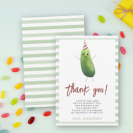 Waterverf Big Dill eerste verjaardagsfeestje Bedankkaart