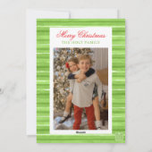 Waterverf Big Red Bow Cadeau Kerstfoto Feestdagenkaart (Achterkant)