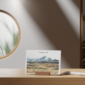 Waterverf Big Sky land sympathie dank u Notitiekaartje