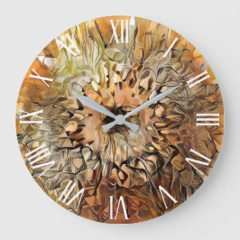 Waterverf Big Sun Sunflower Elegant Collectie Grote Klok