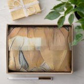 Waterverf Big Sun Sunflower Elegant Collectie Tissuepapier (Geschenk)