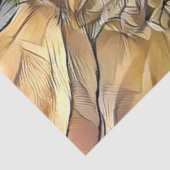 Waterverf Big Sun Sunflower Elegant Collectie Tissuepapier (Detail)