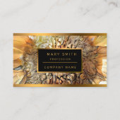 Waterverf Big Sun Sunflower Elegant Collectie Visitekaartje (Voorkant)