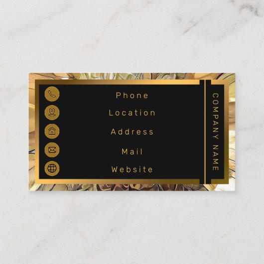 Waterverf Big Sun Sunflower Elegant Collectie Visitekaartje (Achterkant)