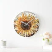 Waterverf Big Sunflower Elegant Collectie Grote Klok (Huis)