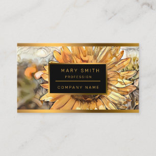 Waterverf Big Sunflower Elegant Collectie Visitekaartje