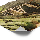 Waterverf Big Sur California Coast Welcome Sign Poster (Hoek)