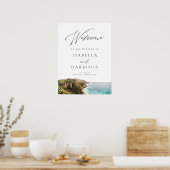 Waterverf Big Sur California Coast Welcome Sign Poster (Keuken)