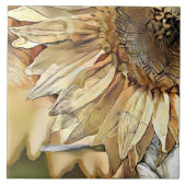 Waterverf Big Yellow Sunflower Elegant Collectie Tegeltje (Voorkant)