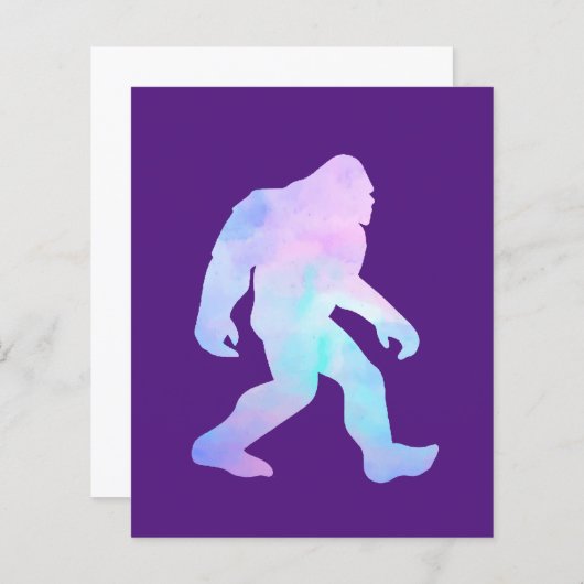 Waterverf Bigfoot (Voorkant / Achterkant)