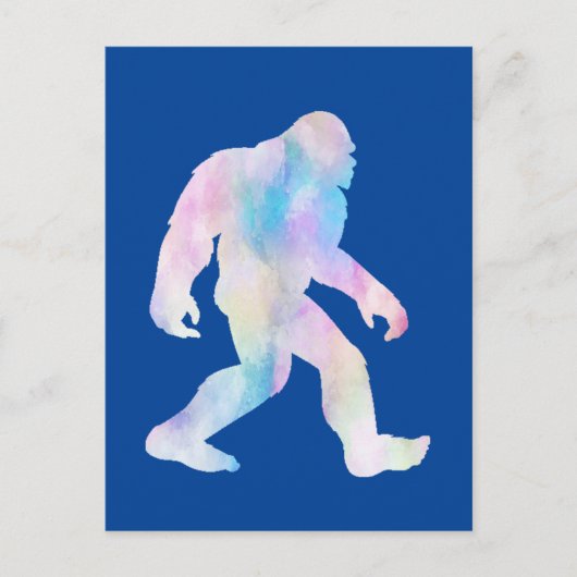 Waterverf Bigfoot Briefkaart (Voorkant)