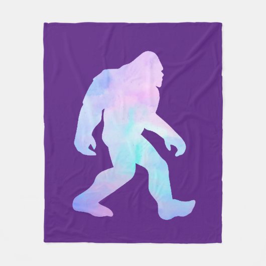Waterverf Bigfoot Fleece Deken (Voorkant)