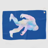Waterverf Bigfoot Golfhanddoek (Horizontaal)